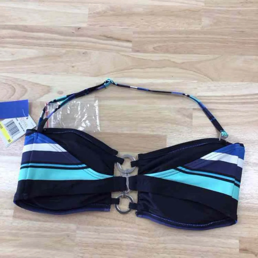 Michael Kors Size L Bandeau Ring Bikini Top